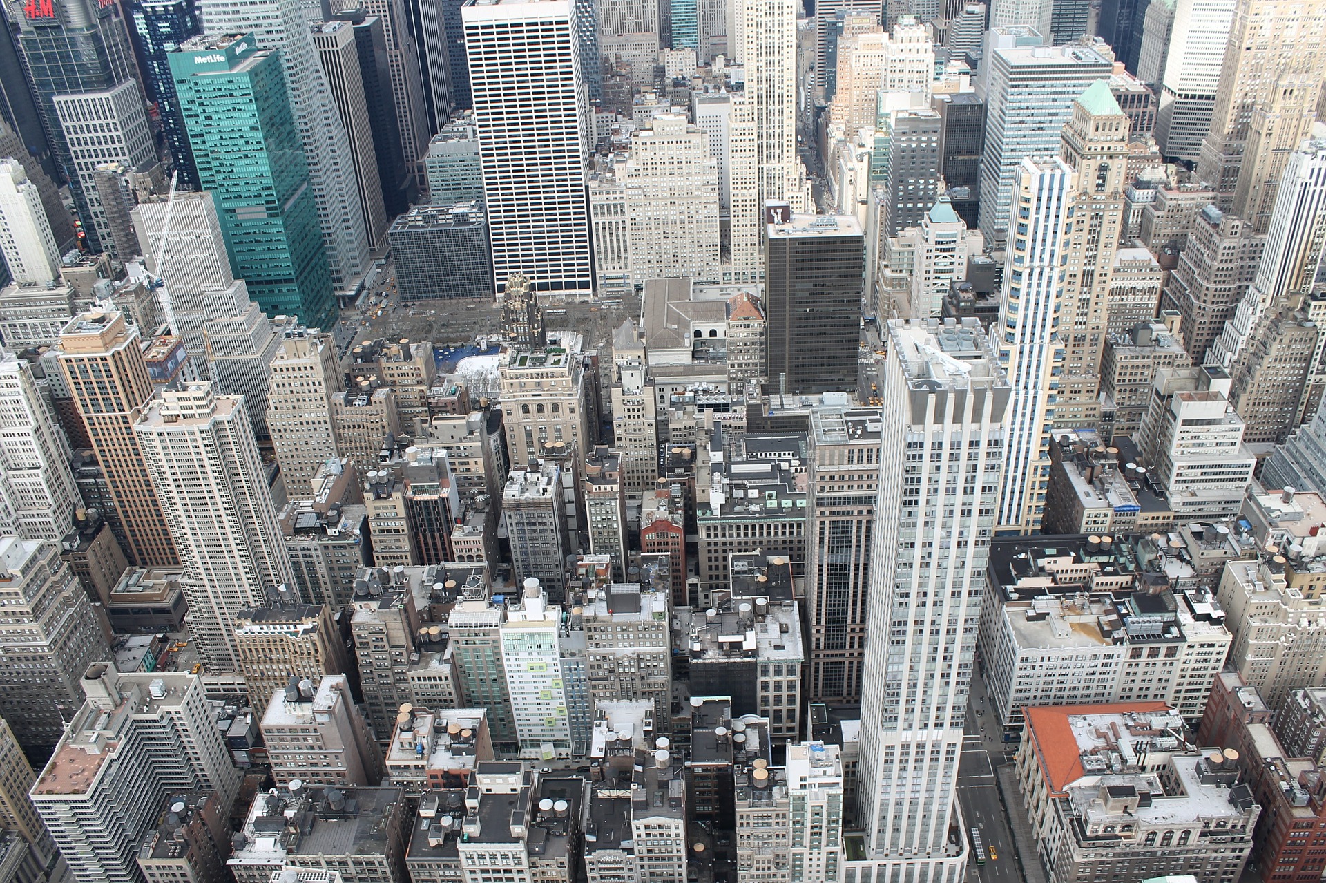 New-York, Нью-Йорк, город, панорама, масштаб, вид сверху